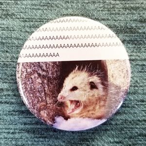 2.25 inch screaming button badge pin